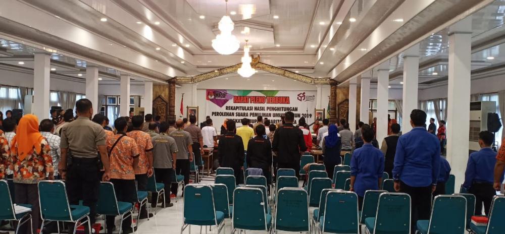 Rapat Pleno Terbuka Rekapitulasi Hasil Penghitungan Perolehan Suara Pemilihan Umum Tahun 2019 Tingkat Kabupaten Barito Utara   