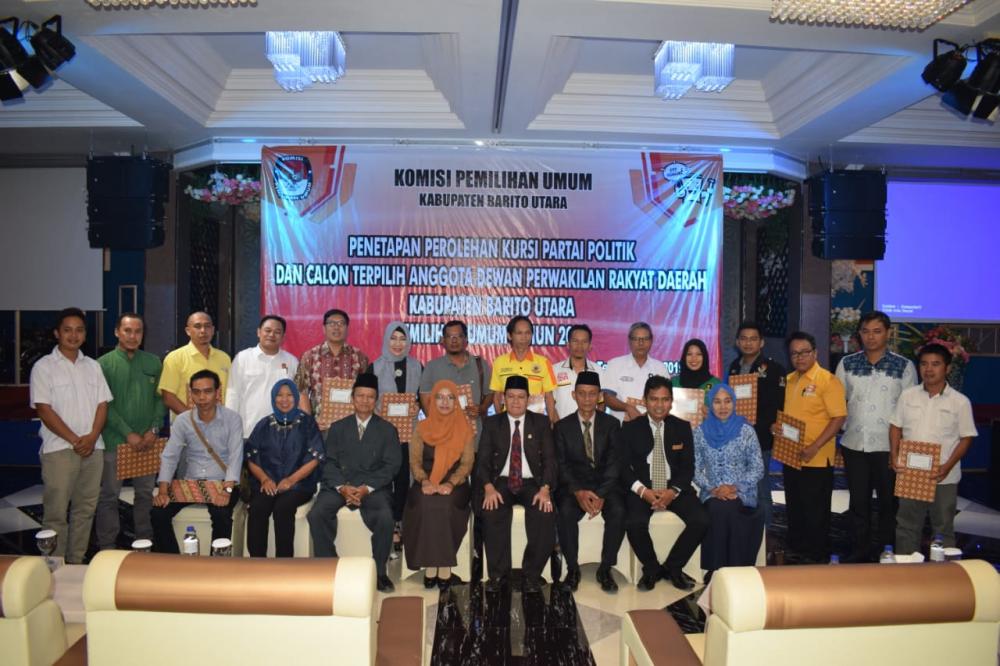 Penetapan Perolehan Kursi Partai Politik dan Calon Terpilih Anggota Dewan Perwakilan Rakyat Daerah Kabupaten Barito Utara pada Pemilihan Umum Tahun 2019