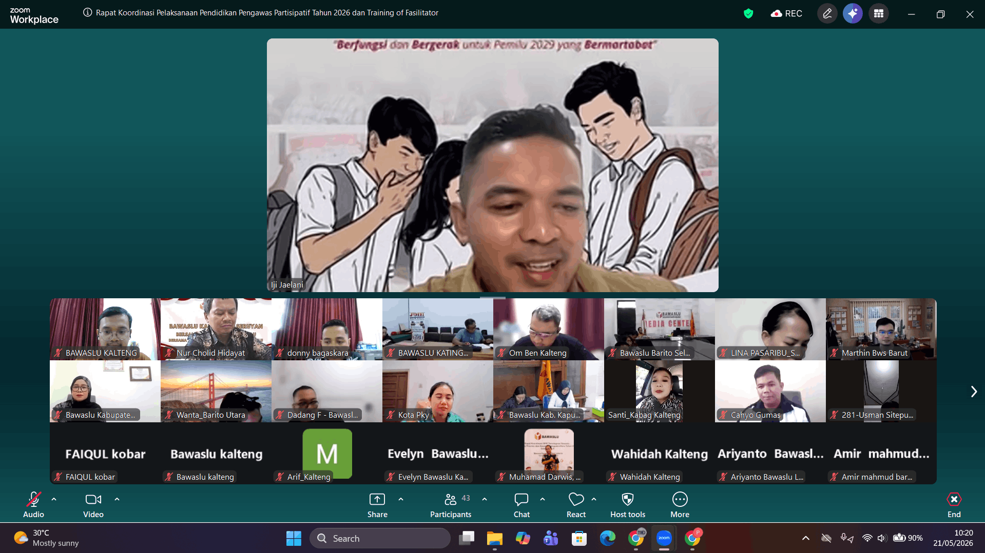 Iji Jaelani Memberikan Pelatihan Kepada Fasilitator pada Rapat Koordinasi Persiapan P2P, Kamis (21/5/2026). 