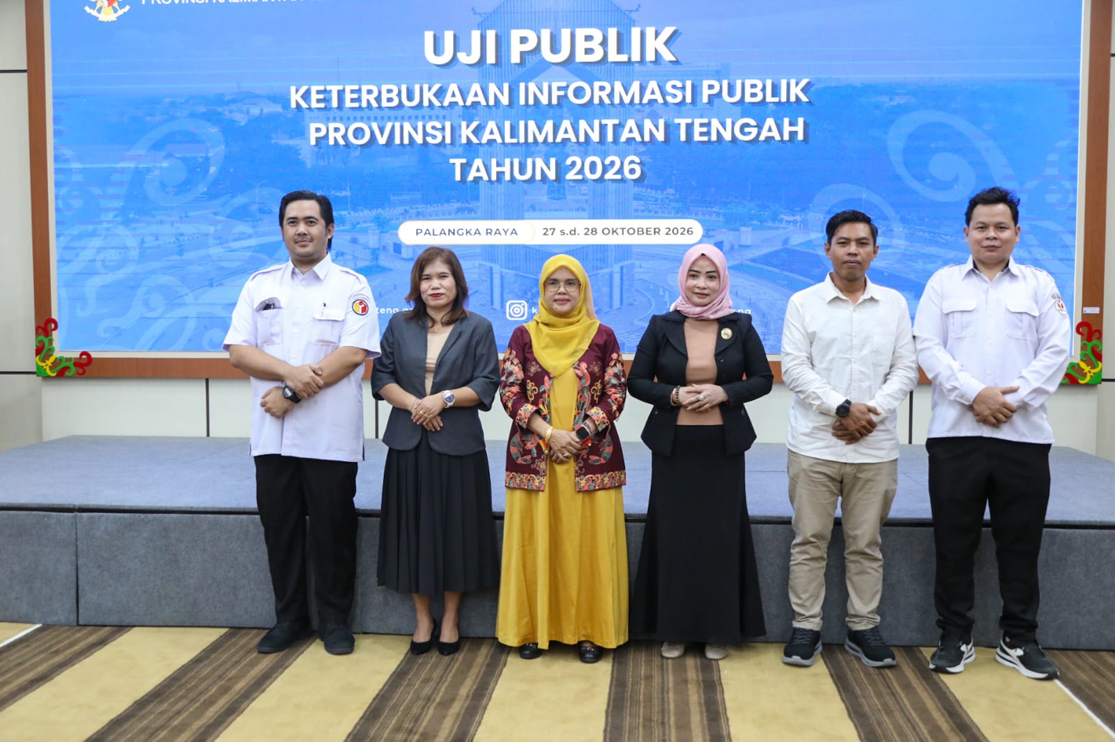 Bawaslu Barito Utara dalam Tahapan Presentasi kegiatan Monitoring dan Evaluasi (Monev) Keterbukaan Informasi Publik Provinsi Kalimantan Tengah Tahun 2026