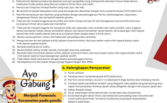 Rekrutmen Panwaslu Kecamatan Se-Kabupaten Barito Utara Dalam Pemilu Serentak Tahun 2024