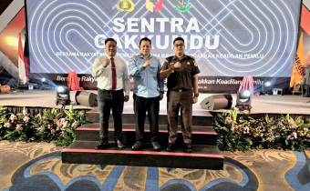 Kasat Reskrim Ricky, Anggota Bawaslu Adi, dan Kasi Pidum Agung pada Rakor Gakkumdu di Jakarta